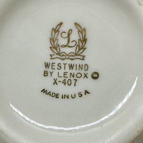 Vintage Retired Lenox China Westwind~(1)~ Creamer and Covered Sugar Bowl USA - Picture 5 of 14